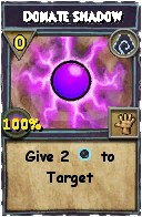 Wizard101 Shadow spell card: Donate Shadow, Spell ID 14161
