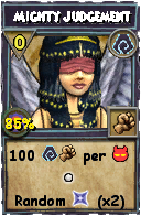 Wizard101 Shadow spell card: Mighty Judgement, Spell ID 14193