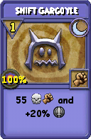Wizard101 Moon spell card: Shift Gargoyle, Spell ID 14195