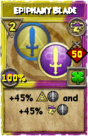 Wizard101 Storm spell card: Epiphany Blade, Spell ID 14196