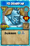 Wizard101 Ice spell card: Ice Guardian, Spell ID 14197