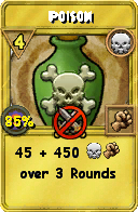 Wizard101 Death spell card: Poison, Spell ID 14201