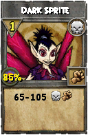 Wizard101 Death spell card: Dark Sprite, Spell ID 14217