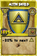 Wizard101 Myth spell card: Myth Shield, Spell ID 14219