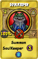 Wizard101 Myth spell card: SoulKeeper, Spell ID 14225