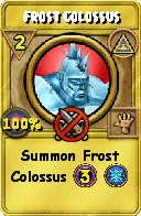 Wizard101 Myth spell card: Frost Colossus, Spell ID 14227