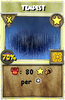 Wizard101 Star spell card: Tempest, Spell ID 14229