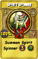Wizard101 Myth spell card: Spirit Spinner, Spell ID 14232