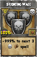 Wizard101 Death spell card: Silencing Wall, Spell ID 14238