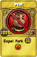 Wizard101 Myth spell card: Pork, Spell ID 14240
