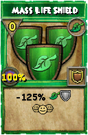 Wizard101 Life spell card: Mass Life Shield, Spell ID 14246