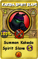 Wizard101 Myth spell card: Kakeda Spirit Slave, Spell ID 14252