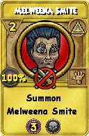 Wizard101 Myth spell card: Melweena Smite, Spell ID 14253