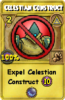 Wizard101 Myth spell card: Celestian Construct, Spell ID 14254