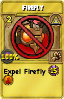 Wizard101 Myth spell card: Firefly, Spell ID 14257