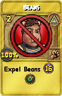 Wizard101 Myth spell card: Beans, Spell ID 14262