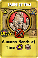 Wizard101 Myth spell card: Sands of Time, Spell ID 14264
