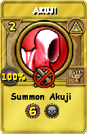 Wizard101 Myth spell card: Akuji, Spell ID 14266