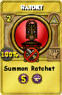 Wizard101 Myth spell card: Ratchet, Spell ID 14269