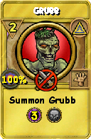 Wizard101 Myth spell card: Grubb, Spell ID 14275