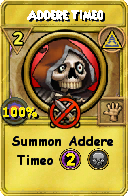 Wizard101 Myth spell card: Addere Timeo, Spell ID 14280