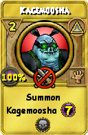 Wizard101 Myth spell card: Kagemoosha, Spell ID 14288
