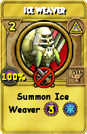 Wizard101 Myth spell card: Ice Weaver, Spell ID 14289