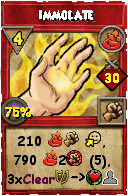 Wizard101 Fire spell card: Immolate, Spell ID 14291