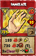 Wizard101 Fire spell card: Immolate, Spell ID 14294