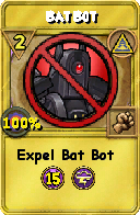 Wizard101 Myth spell card: Bat Bot, Spell ID 14296