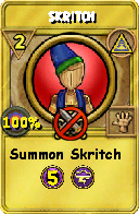 Wizard101 Myth spell card: Skritch, Spell ID 14298