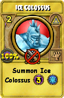 Wizard101 Myth spell card: Ice Colossus, Spell ID 14300