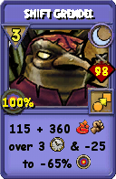 Wizard101 Moon spell card: Shift Grendel, Spell ID 14326