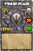 Wizard101 Death spell card: Virulent Plague, Spell ID 14328
