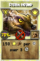 Wizard101 Star spell card: Storm Hound, Spell ID 14330