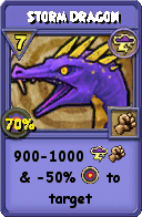Wizard101 Storm spell card: Storm Dragon, Spell ID 14337