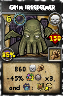 Wizard101 Death spell card: Grim Irredeemer, Spell ID 14344