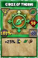 Wizard101 Life spell card: Circle of Thorns, Spell ID 14374