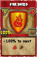 Wizard101 Fire spell card: Fire Shield, Spell ID 14386