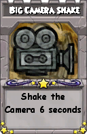 Wizard101 School 16 spell card: Big Camera Shake, Spell ID 14396