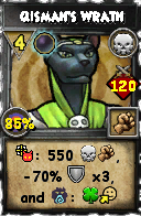Wizard101 Death spell card: Qismah's Wrath, Spell ID 14400