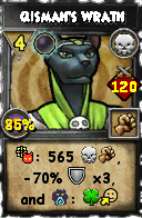 Wizard101 Death spell card: Qismah's Wrath, Spell ID 14401