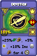 Wizard101 Star spell card: Devotion, Spell ID 14407