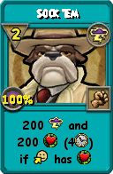 Wizard101 Storm spell card: Sock 'Em, Spell ID 14421