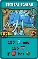 Wizard101 Ice spell card: Crystal Scarab, Spell ID 14423