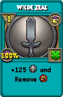 Wizard101 Storm spell card: Wilde Zeal, Spell ID 14426