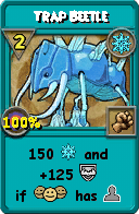 Wizard101 Ice spell card: Trap Beetle, Spell ID 14432
