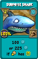 Wizard101 Ice spell card: Surprise Shark, Spell ID 14434