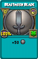 Wizard101 Storm spell card: Beastmoon Blade, Spell ID 14437