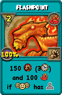 Wizard101 Fire spell card: Flashpoint, Spell ID 14440